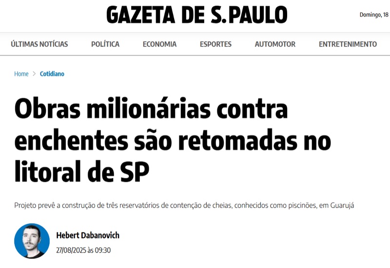 Recorte da Gazeta de São Paulo