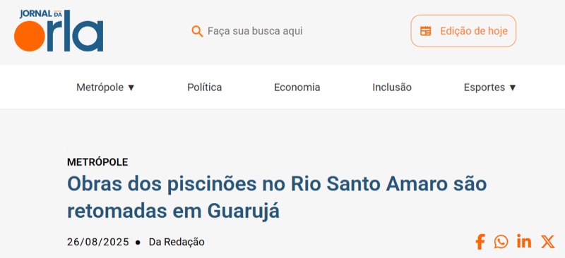 Recorte do Jornal da Orla
