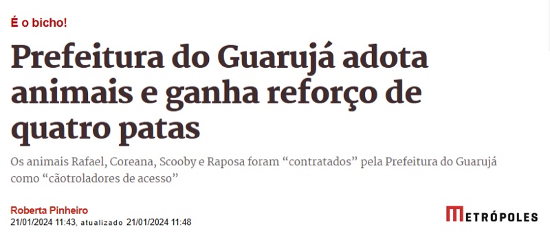 Recorte do Metrópoles